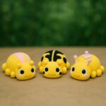 Ladybug scarlet, 3 item pack, articulated 3D models, PrintForge, 6x5x3 cm, PLA, BPA Free, Multicolor