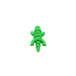Scaly snap croco, articulated 3D model, PrintForge, 9x4x2 cm, crafted with PLA, BPA Free, Green - Image 6