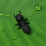 Cinchy crawler ant, articulated 3D model, PrintForge, 4x2x2 cm, crafted with PLA, BPA Free, Black - Image 6