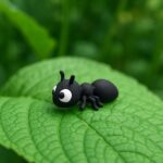 Cinchy crawler ant, articulated 3D model, PrintForge, 4x2x2 cm, crafted with PLA, BPA Free, Black - Image 4