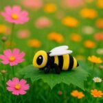 Buzzworthy bee, articulated 3D model, PrintForge, 4x3x2 cm, crafted with PLA, BPA Free, Black & Yellow - Image 2