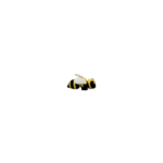 Buzzworthy bee, articulated 3D model, PrintForge, 4x3x2 cm, crafted with PLA, BPA Free, Black & Yellow - Image 8