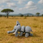 Trunktastic elephant, articulated 3D model, PrintForge, 9x6x3 cm, crafted with PLA, BPA Free, Gray - Image 5