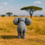 Trunktastic elephant, articulated 3D model, PrintForge, 9x6x3 cm, crafted with PLA, BPA Free, Gray - Image 4