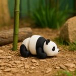 Bamboozle panda, articulated 3D model, PrintForge, 6x5x3 cm, crafted with PLA, BPA Free, Black & White - Image 3