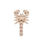 Tailblitz scorpion, articulated 3D model, PrintForge, 6x5x3 cm, crafted with PLA, BPA Free, Beige - Image 7