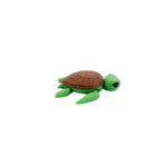 Shellsurfer sea turtle, articulated 3D model, PrintForge, 6x6x2 cm, crafted with PLA, BPA Free, Green & Brown - Image 8