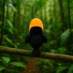 Wigglebeak toucan, articulated 3D model, PrintForge, 6x4x3 cm, crafted with PLA, BPA Free, Multicolor - Image 4