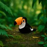 Wigglebeak toucan, articulated 3D model, PrintForge, 6x4x3 cm, crafted with PLA, BPA Free, Multicolor - Image 3