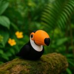 Wigglebeak toucan, articulated 3D model, PrintForge, 6x4x3 cm, crafted with PLA, BPA Free, Multicolor - Image 6