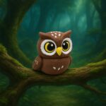 Twist-a-hoot owl, articulated 3D model, PrintForge, 4x4x4 cm, crafted with PLA, BPA Free, Brown - Image 5