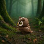 Twist-a-hoot owl, articulated 3D model, PrintForge, 4x4x4 cm, crafted with PLA, BPA Free, Brown - Image 6