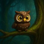 Twist-a-hoot owl, articulated 3D model, PrintForge, 4x4x4 cm, crafted with PLA, BPA Free, Brown
