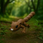 Nuttywiggle squirrel, articulated 3D model, PrintForge, 12x7x2 cm, crafted with PLA, BPA Free, Brown - Image 5