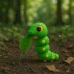 Wiggle worm pillar, articulated 3D model, PrintForge, 6x2x2 cm, crafted with PLA, BPA Free, Multicolor - Image 3