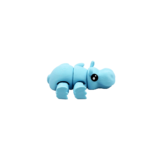 Tintedtusk hippo, articulated 3D model, PrintForge, 7x6x3 cm, crafted with PLA, BPA Free, Blue - Image 7