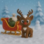 Lilglider reindeer, non-articulated 3D model, PrintForge, 4x4x6 cm, crafted with PLA, BPA Free, Brown - Image 7