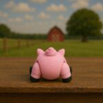 Oink porklet, articulated 3D model, PrintForge, 6x5x3 cm, crafted with PLA, BPA Free, Pink - Image 3