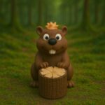 Timbertrek beaver, articulated 3D model, PrintForge, 9x5x6 cm, crafted with PLA, BPA Free, Multicolor