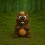 Timbertrek beaver, articulated 3D model, PrintForge, 9x5x6 cm, crafted with PLA, BPA Free, Multicolor - Image 3