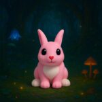 Hopdash bunny, articulated 3D model, PrintForge, 5x4x4 cm, crafted with PLA, BPA Free, Multicolor - Image 2