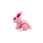Hopdash bunny, articulated 3D model, PrintForge, 5x4x4 cm, crafted with PLA, BPA Free, Multicolor - Image 6