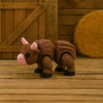 Thistle moo cow, articulated 3D model, PrintForge, 6x5x3 cm, crafted with PLA, BPA Free, Brown - Image 3
