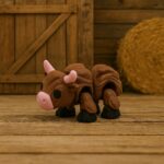 Thistle moo cow, articulated 3D model, PrintForge, 6x5x3 cm, crafted with PLA, BPA Free, Brown - Image 5
