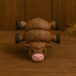 Thistle moo cow, articulated 3D model, PrintForge, 6x5x3 cm, crafted with PLA, BPA Free, Brown - Image 4