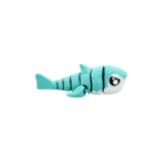 Snapjaw shark, articulated 3D model, PrintForge, 8x4x3 cm, crafted with PLA, BPA Free, Blue - Image 6