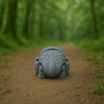 Prism rhinos, articulated 3D model, PrintForge, 7x6x3 cm, crafted with PLA, BPA Free, Gray - Image 4