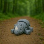Prism rhinos, articulated 3D model, PrintForge, 7x6x3 cm, crafted with PLA, BPA Free, Gray - Image 5