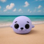 Wobble seal, articulated 3D model, PrintForge, 11x6x4 cm, crafted with PLA, BPA Free, Purple - Image 2