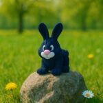 Twistail bunny, articulated 3D model, PrintForge, 6x5x4 cm, crafted with PLA, BPA Free, Blue - Image 2