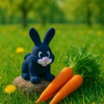Twistail bunny, articulated 3D model, PrintForge, 6x5x4 cm, crafted with PLA, BPA Free, Blue - Image 3
