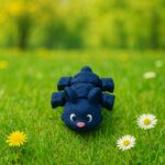 Twistail bunny, articulated 3D model, PrintForge, 6x5x4 cm, crafted with PLA, BPA Free, Blue - Image 5