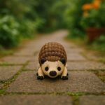 Speedspines hog, articulated 3D model, PrintForge, 5x4x2 cm, crafted with PLA, BPA Free, Brown & Beige - Image 2