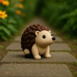 Speedspines hog, articulated 3D model, PrintForge, 5x4x2 cm, crafted with PLA, BPA Free, Brown & Beige - Image 3