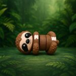 Snuggle sloth, articulated 3D model, PrintForge, 7x4x3 cm, crafted with PLA, BPA Free, Multicolor - Image 2