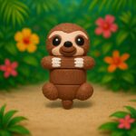 Snuggle sloth, articulated 3D model, PrintForge, 7x4x3 cm, crafted with PLA, BPA Free, Multicolor - Image 5