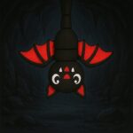Bat wobble, articulated 3D model, PrintForge, 7x8x3 cm, crafted with PLA, BPA Free, Multicolor