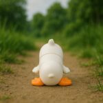 Bouncebeak duck, articulated 3D model, PrintForge, 6x4x3 cm, crafted with PLA, BPA Free, White - Image 3