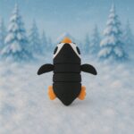 Frostyflip pinguin, articulated 3D model, PrintForge, 7x4x2 cm, crafted with PLA, BPA Free, Black - Image 3