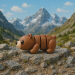 Twistpaw grizzly, articulated 3D model, PrintForge, 6x4x2 cm, crafted with PLA, BPA Free, Brown - Image 3