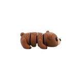 Twistpaw grizzly, articulated 3D model, PrintForge, 6x4x2 cm, crafted with PLA, BPA Free, Brown - Image 6