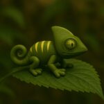 Wacky camo crawler, articulated 3D model, PrintForge, 6x4x3 cm, crafted with PLA, BPA Free, Green & Yellow - Image 3