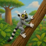 Boundbouncer lemur, articulated 3D model, PrintForge, 8x6x2 cm, crafted with PLA, BPA Free, Multicolor - Image 3