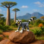 Boundbouncer lemur, articulated 3D model, PrintForge, 8x6x2 cm, crafted with PLA, BPA Free, Multicolor - Image 4