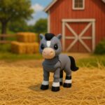 Sunnystride horse, articulated 3D model, PrintForge, 7x6x4 cm, crafted with PLA, BPA Free, Gray - Image 2