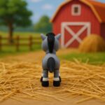 Sunnystride horse, articulated 3D model, PrintForge, 7x6x4 cm, crafted with PLA, BPA Free, Gray - Image 5